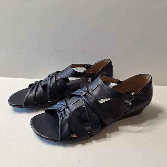 Naturalizer Black Joslin Leather Strappy Casual Comfort Sandals Size 10N - Picture 4 of 12